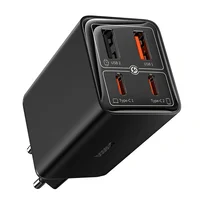 СЗУ Baseus GaN6 Pro OS 2C+2U 65W + Type-C to Type-C 100W (1m) (P10162701) Black