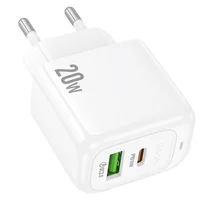 СЗУ Hoco CS54A Surplus PD20W+QC3.0 (1USB-A/1C) White