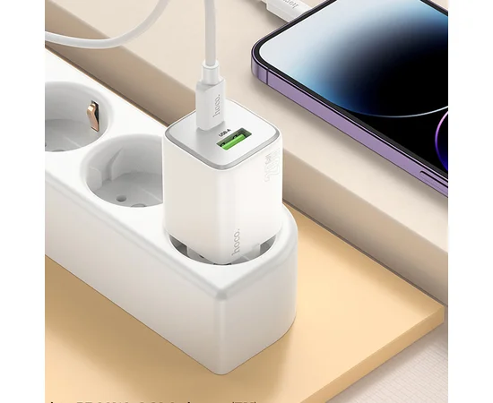 СЗУ Hoco N41 Almighty PD20W+QC3.0 White