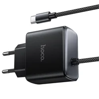 СЗУ Hoco C163A New PD25W (1USB-C) + вбудований кабель Type-C Black