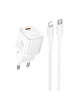 СЗУ Hoco N66 Ingenious PD35W (1USB-C) + кабель Type-C to Lightning White