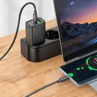 СЗУ Hoco N63 Gentle PD30W+QC3.0 (1USB-A/1C) + кабель Type-C to Type-C Black