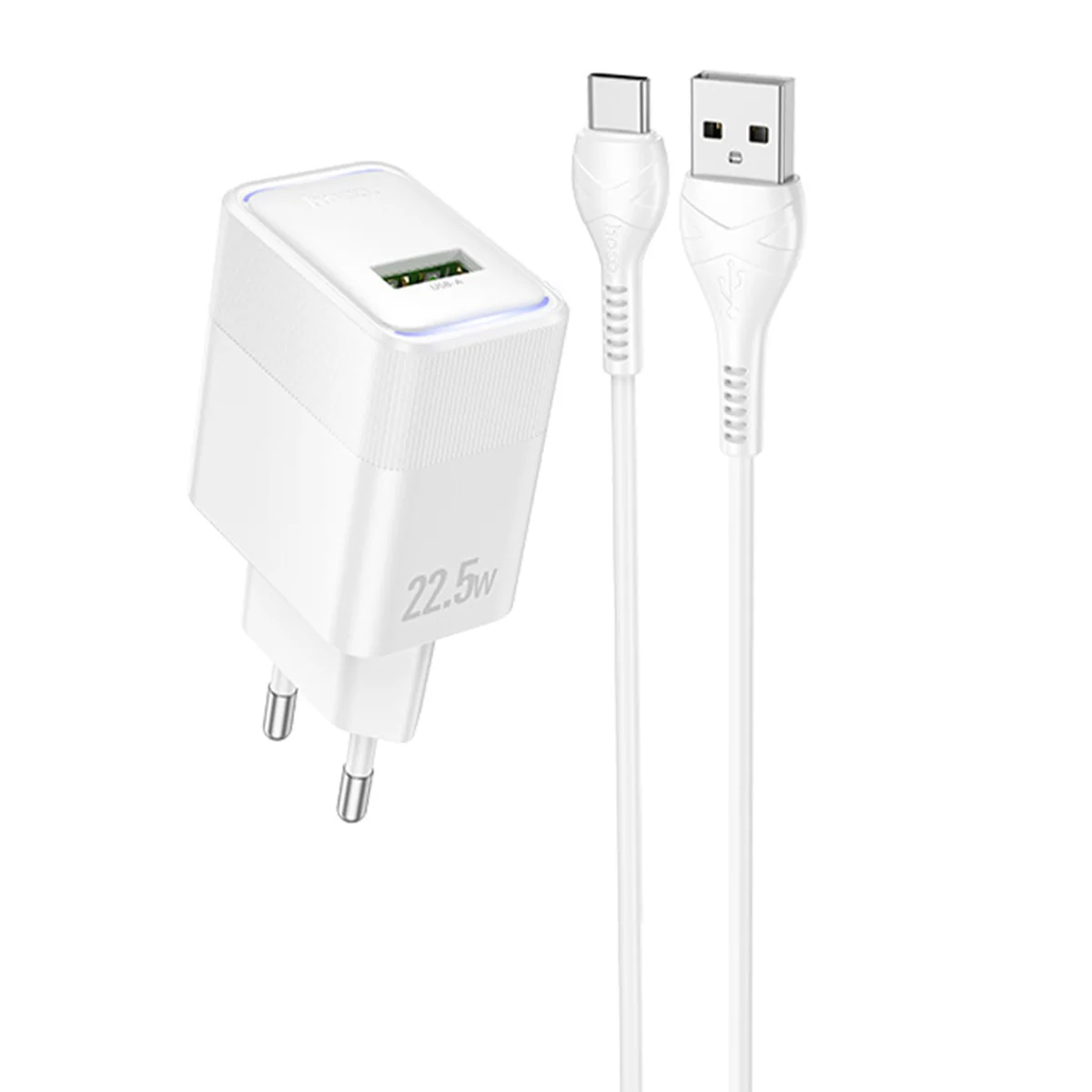 СЗУ Hoco CS111A Lounge PD22.5W (1USB-C) + кабель USB to Type-C White