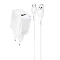 СЗУ Hoco CS111A Lounge PD22.5W (1USB-C) + кабель USB to Type-C White