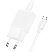 СЗУ Hoco N72 Speed ultra-thin PD20W (1USB-C) + кабель Type-C to Type-C White