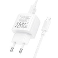 СЗУ Hoco CS52A Surplus QC3.0 (1USB-A) + кабель USB to MicroUSB White