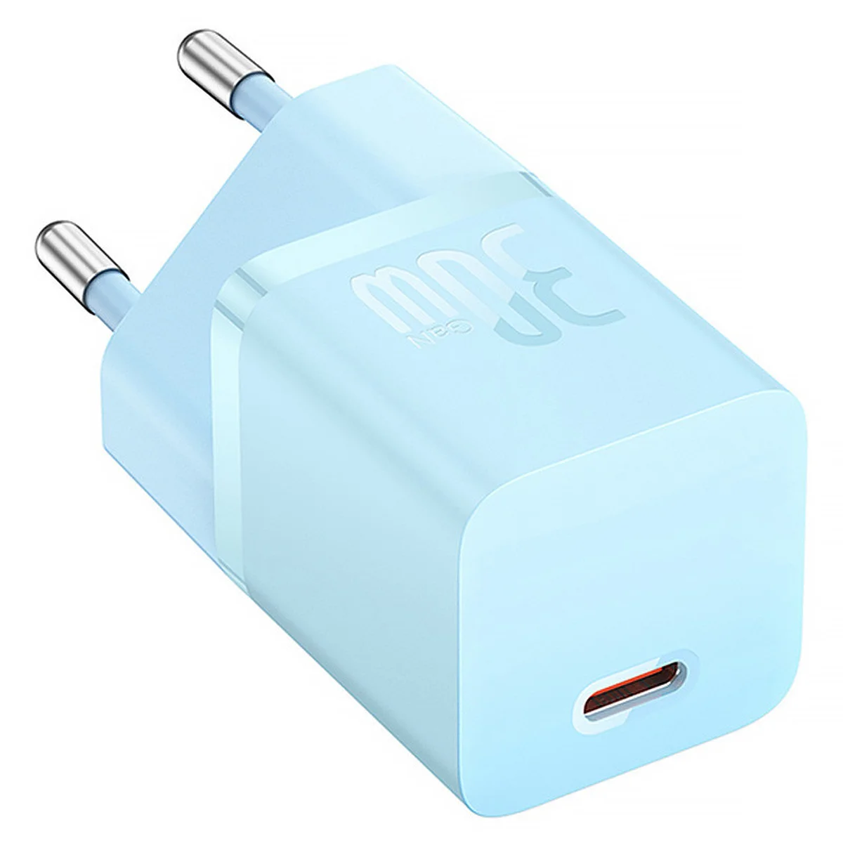 СЗУ Baseus GaN5 Fast Charger (mini) 30W (1USB-C) + кабель Type-C to Type-C (P10110902) Galaxy Blue