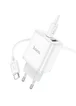 СЗУ Hoco C105A Stage PD20W+QC3.0 (1USB-A/1C) + кабель Type-C to Type-C White
