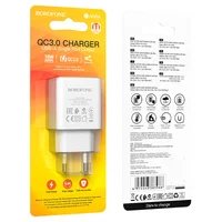 СЗУ Borofone BA66A QC3.0 (1USB-A) White