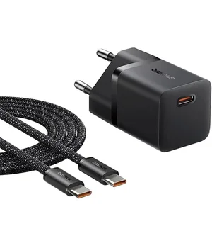 СЗУ Baseus GaN5 Fast Charger (mini) 1C 25W + Type-C to Type-C (P10110909113) Cluster Black