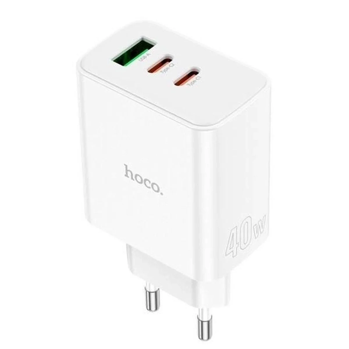 СЗУ Hoco C126A PD40W+QC3.0 (1USB/2Type-C) White
