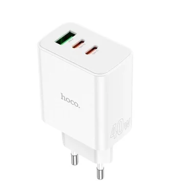 СЗУ Hoco C126A PD40W+QC3.0 (1USB/2Type-C) White СЗУ Hoco C126A PD40W+QC3.0 (1USB/2Type-C) White