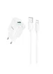 СЗУ Hoco C140A Smart QC3.0 18W (1USB-A) + кабель USB to MicroUSB White