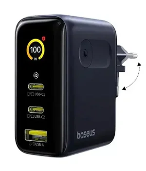 СЗУ Baseus PicoGo AE21 Fast Charger 100W (1USB-A/2C) + кабель Type-C to Type-C (E0121B) Cosmic Black