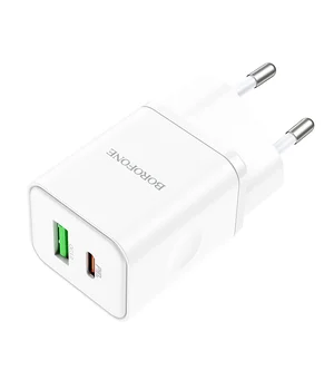 СЗУ Borofone BN7 PD20W+QC3.0 (1USB-A/1C) White