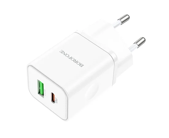 СЗУ Borofone BN7 PD20W+QC3.0 (1USB-A/1C) White