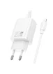 СЗУ Hoco N61 Gentle PD20W+QC3.0 (1USB-A/1C) + кабель Type-C to Lightning White