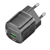 СЗУ Borofone BN17 Sunlight PD20W+QC3.0 (1USB-A/1C) Transparent black