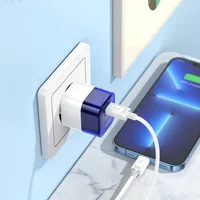 СЗУ Hoco C125A Transparent 1C PD20W + Type-C to Lightning Transparent blue