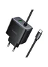 СЗУ Hoco C164A New PD30W+QC3.0 (1USB-A/1C) + встроенный кабель Type-C Black