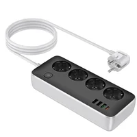 Удлинитель Hoco AC22 Sunlight (PD30W/1C/3A/4xSocket) (1.5m) Black