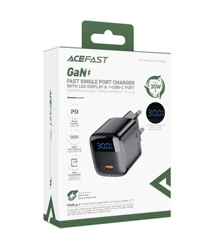 СЗУ Acefast A115 PD30W GaN (1USB-C) Black