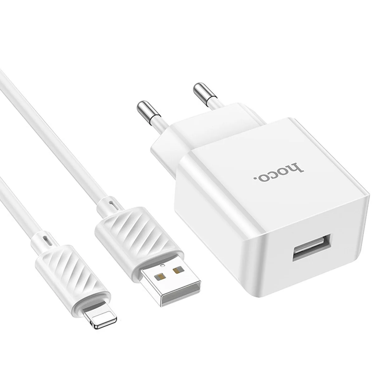 СЗУ Hoco C106A Leisure 10.5W (1USB-A) + кабель USB to Lightning White
