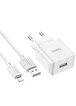 СЗУ Hoco C106A Leisure 10.5W (1USB-A) + кабель USB to Lightning White