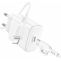 СЗУ Borofone BA81A PD20W (1USB-C) + кабель Type-C to Lightning White
