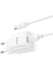 СЗУ Hoco C146A Charm PD20W (1USB-C) + кабель Type-C to Type-C White