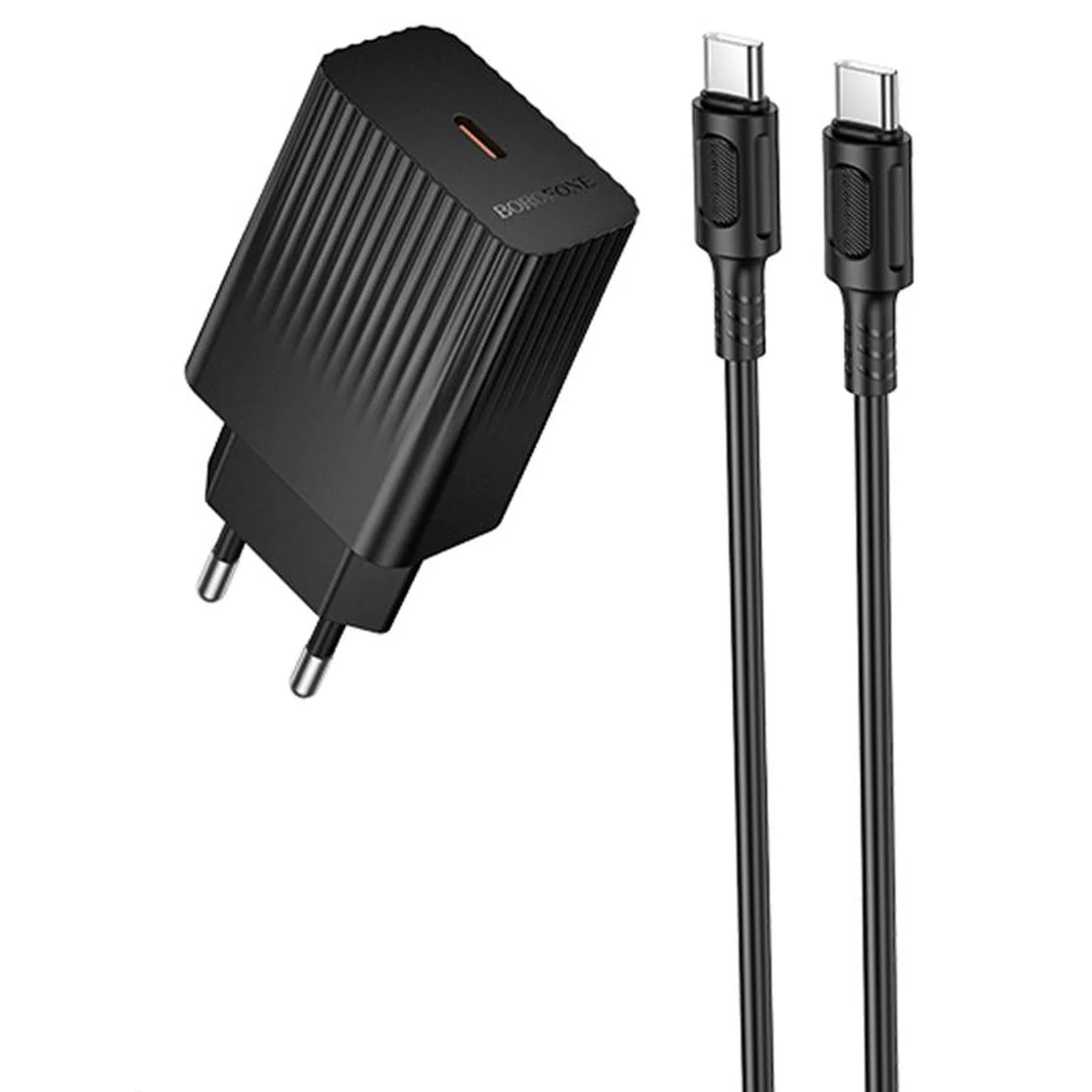 СЗУ Borofone BAS75A Source PD30W (1USB-C) + кабель Type-C to Type-C Black