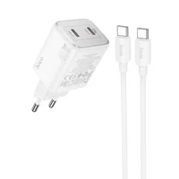 СЗУ Hoco N42 Elogiado 2C PD45W + Type to Type-C White