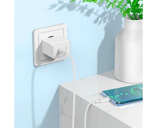 СЗУ HOCO CS13A Ocean PD20W (1USB-C) + Type-C to Type-C White