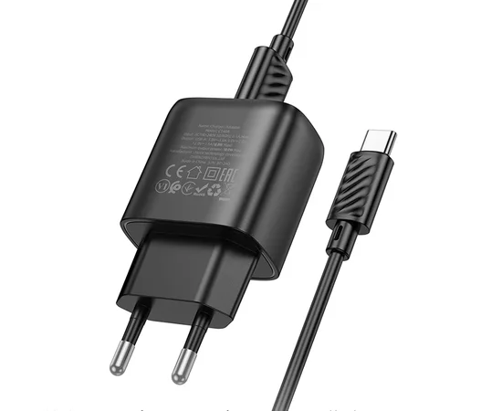 СЗУ Hoco C140A Smart QC3.0 (1USB/3A) + Type-C Black