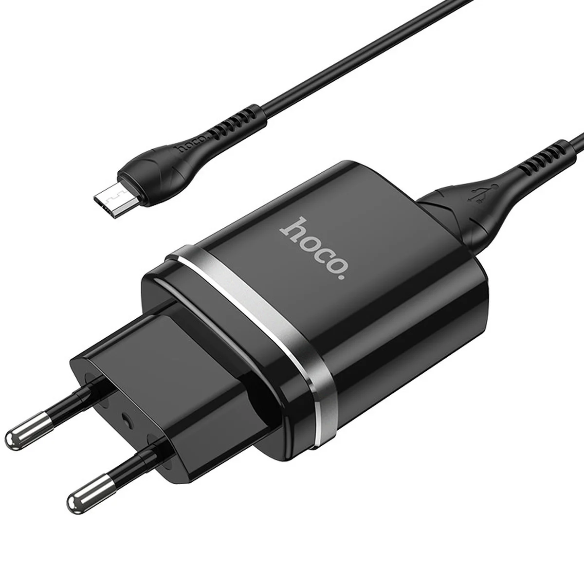 СЗУ Hoco N1 Ardent 1USB-A+USB to MicroUSB Black