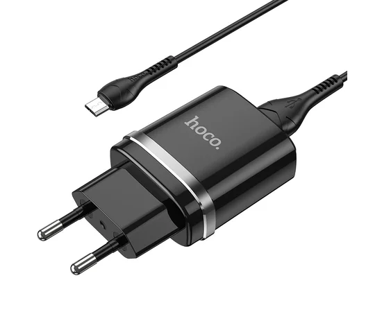 СЗУ Hoco N1 Ardent 1USB-A + USB to MicroUSB Black