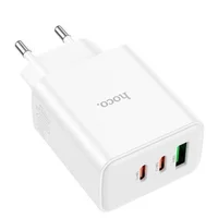 СЗУ Hoco C126A PD40W+QC3.0 (1USB/2Type-C) + Type-C to Lightning White