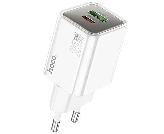 СЗУ Hoco N46 Glorious PD20W+QC3.0 (1USB-A/1C) White