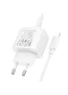 СЗУ Hoco CS54A Surplus PD20W+QC3.0 (1USB-A/1C) + кабель Type-C to Lightning White
