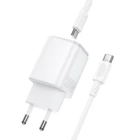 СЗУ Borofone BAS83A Star PD20W+QC3.0 (1USB-A/1C) + кабель Type-C to Type-C White