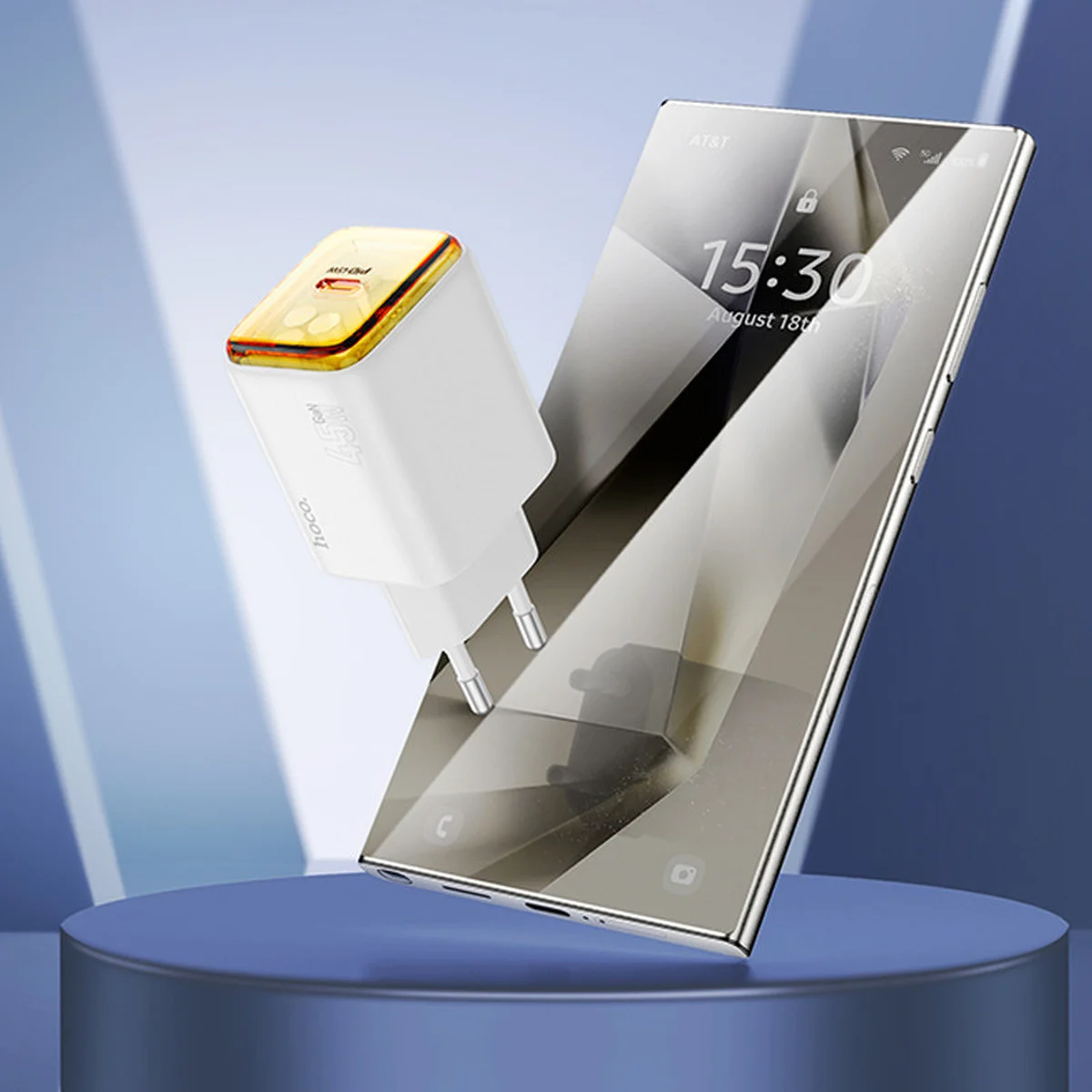 СЗУ Hoco N54 Monsoon PD45W (1USB-C) White