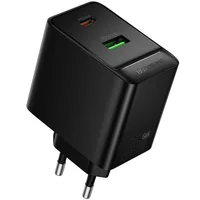 СЗУ Borofone BAS17A Erudite PD65W+QC3.0 (1USB-A/1C) Black