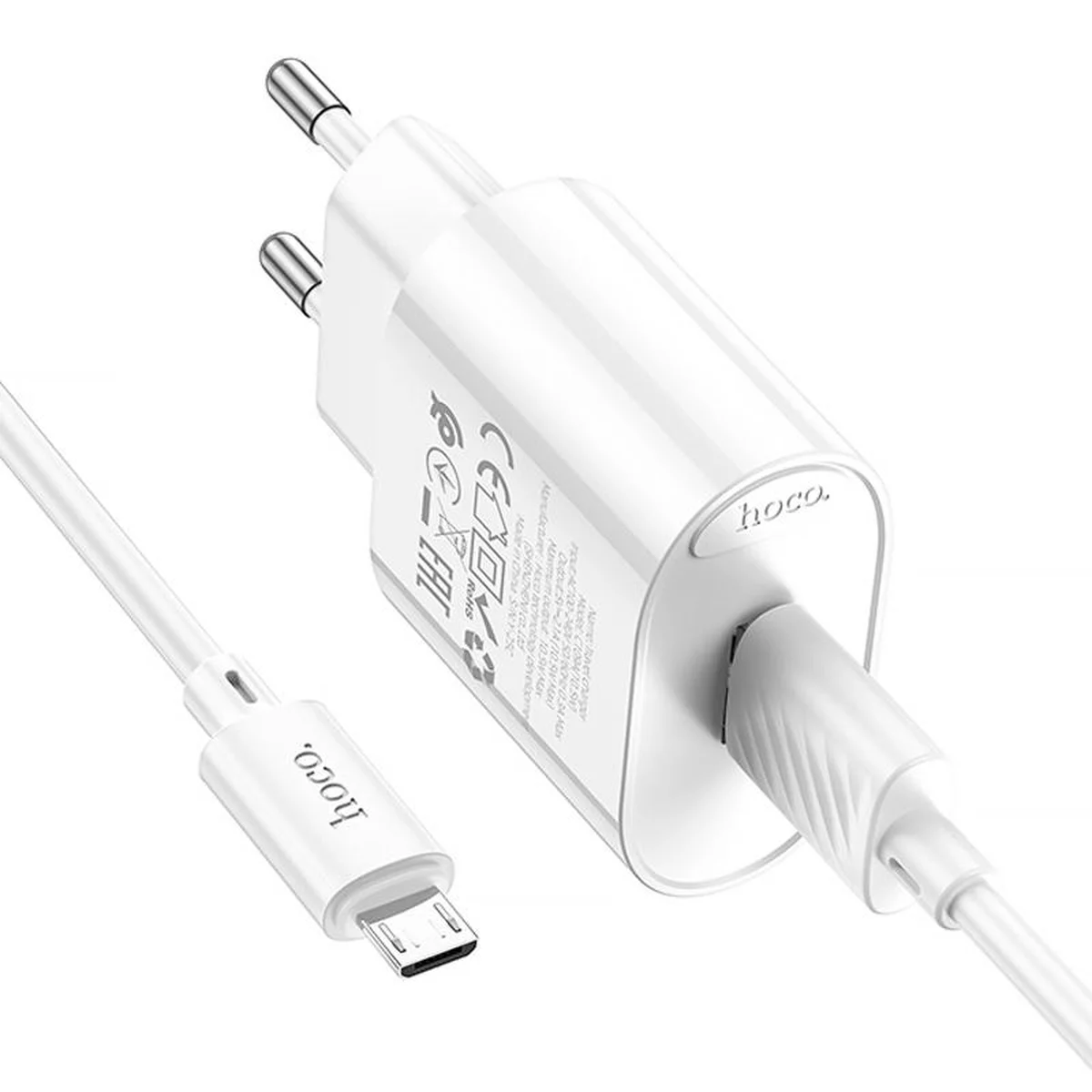 СЗУ Hoco C109A Fighter 10.5W (1USB-A) + кабель USB to MicroUSB White