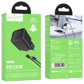 СЗУ Hoco N66 Ingenious PD35W (1USB-C) + кабель Type-C to Lightning Black