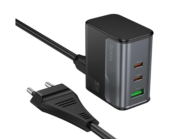 СЗУ Hoco CS76A Star Speed PD70W (1USB-A/2C) Midnight Black