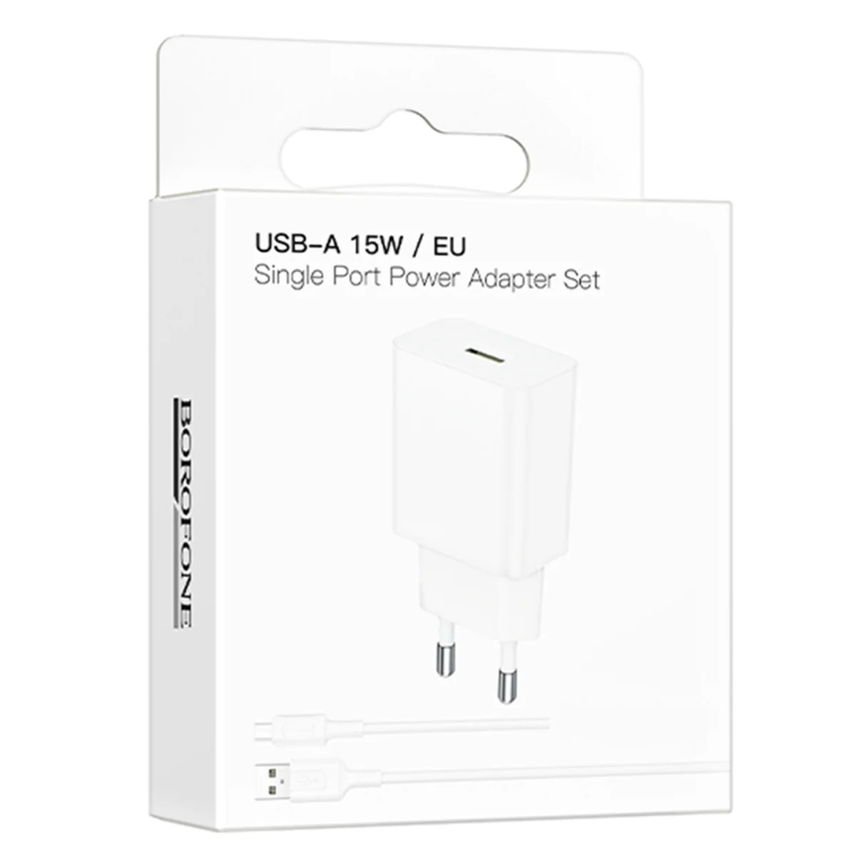 СЗУ Borofone BA111A Star QC3.0 (1USB-A) + кабель USB to Type-C White