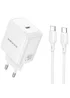 СЗУ Borofone BN33 Fuente PD40W (1USB-C) + кабель Type-C to Type-C White