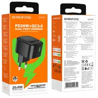 СЗУ Borofone BAS22A Fortune PD20W+QC3.0 (1C1A) Black
