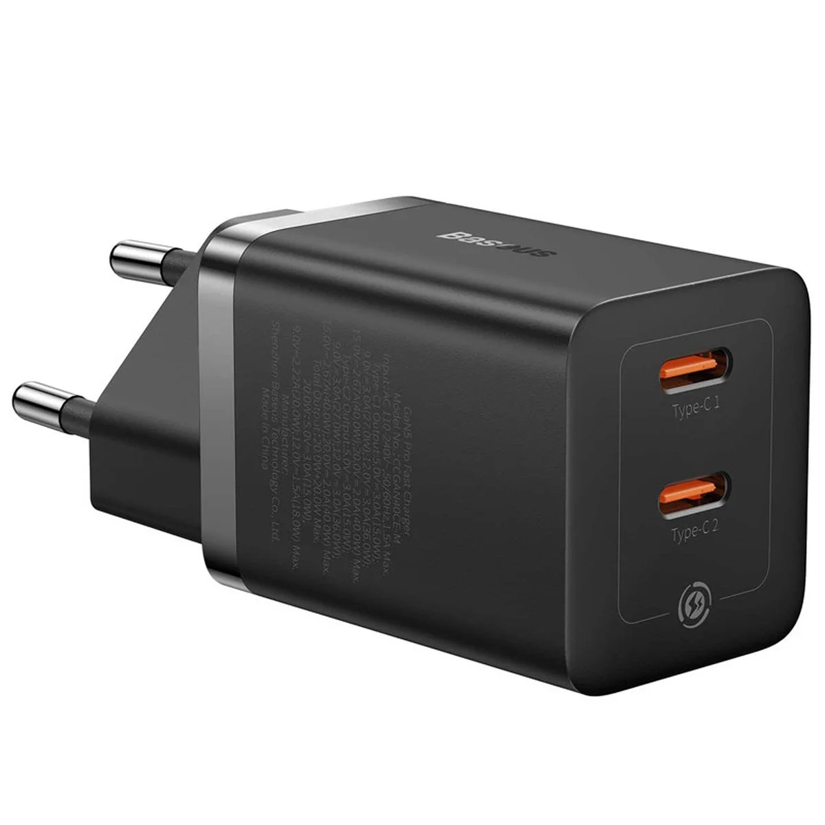 СЗУ Baseus GaN5 Pro OS + Type-C to Type-C 40W (CCGP18010) Black