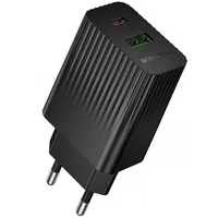 СЗУ Borofone BAS76A Source PD30W+QC3.0  (1USB-A/1C) Black